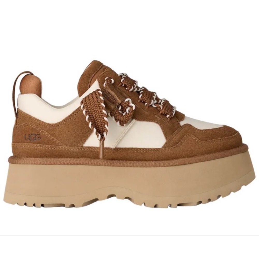 Women's Brown and Cream Platform Sneakers - UGG